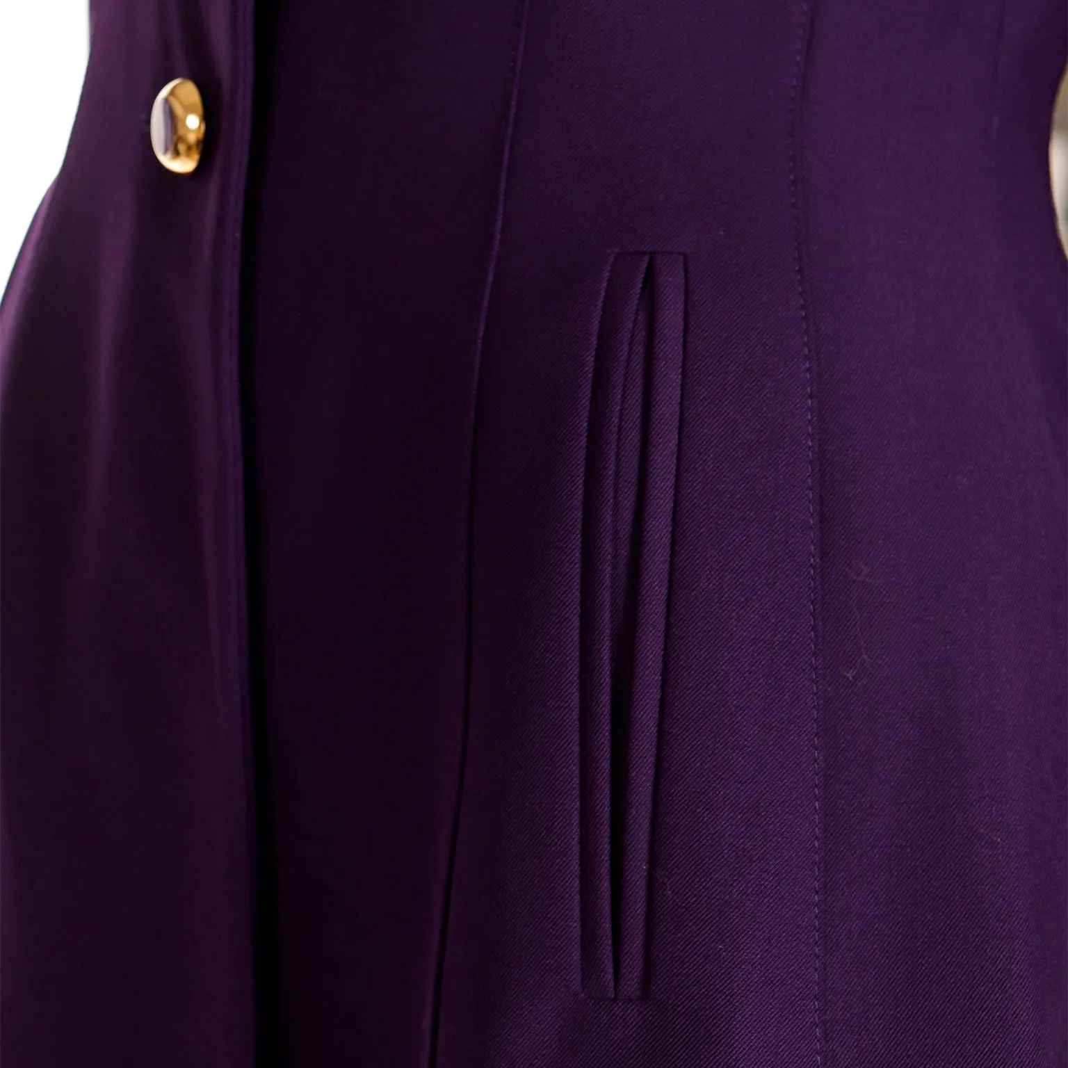 1990s Escada Margaretha Ley Purple Wool Blazer Jacket