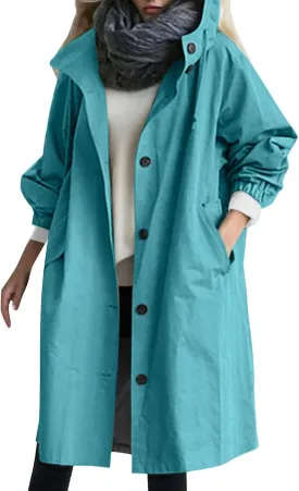 2023 Women's Trench Coat Long Double-Breasted Fall Fashion Windbreaker Jackets Classic Lapel Slim Overcoat Outerwear