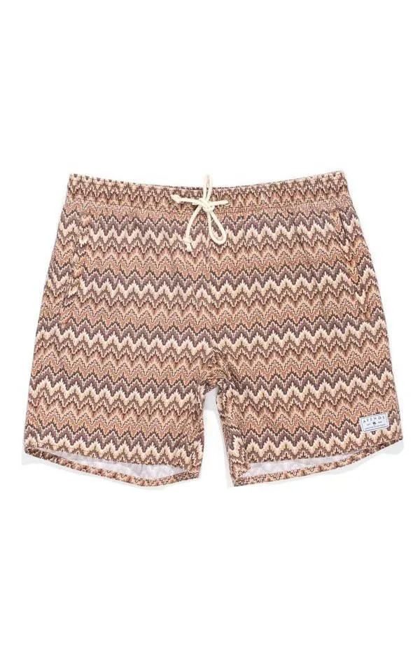 Afends Mens Baywatch - Crochet - Swim Shorts
