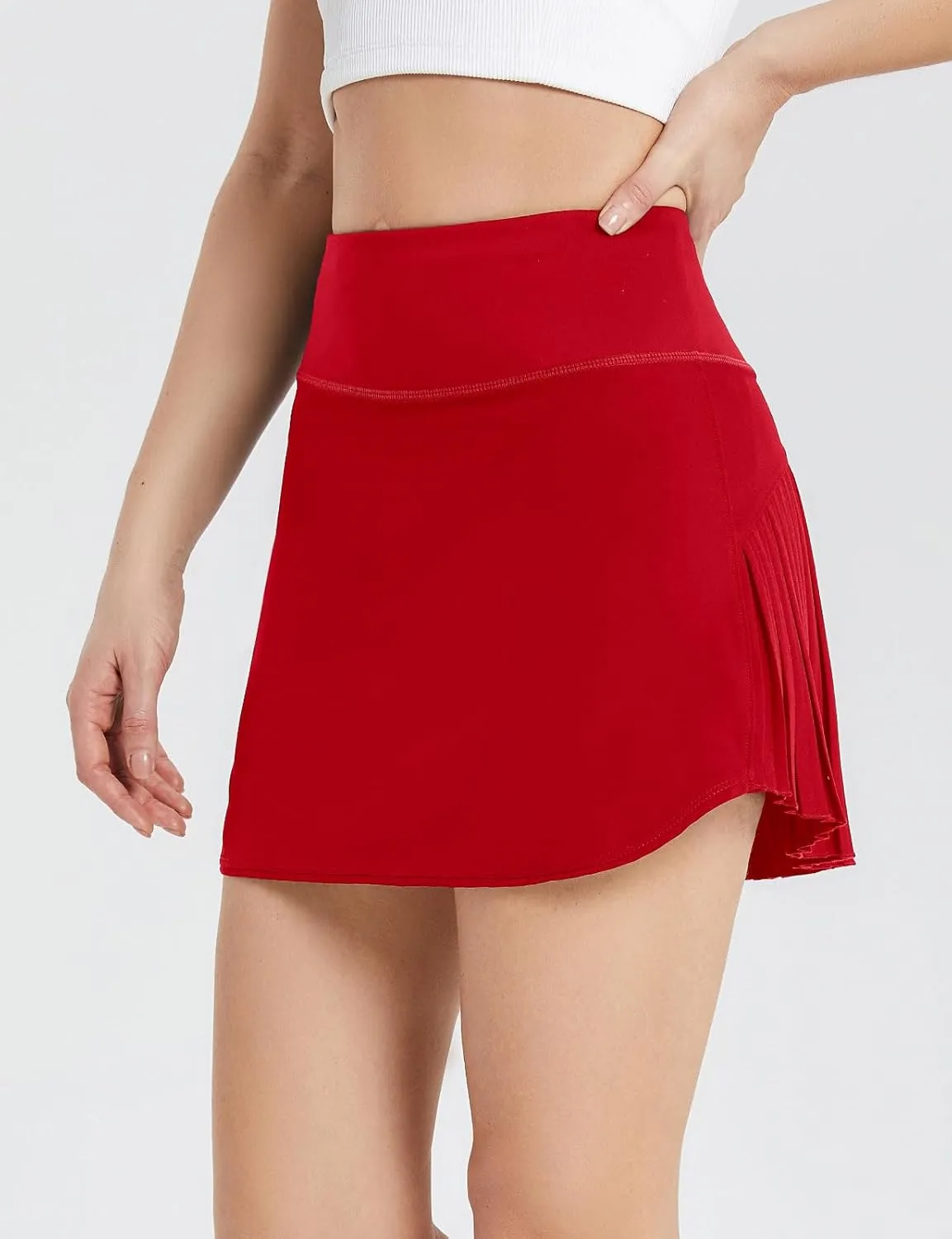 baleaf Women's Pleated Tennis Skirt Golf Skorts for Woman High Waisted Lightweight Athletic Shorts Pockets