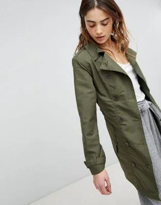 Brave Soul Stella Double Breasted Trench