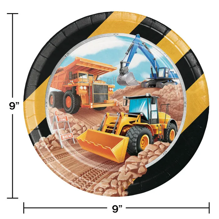 Bulk Big Dig Construction Paper Dinner Plates (96 per Case)