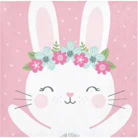Bulk Bunny Party Beverage Napkins (192 per Case)