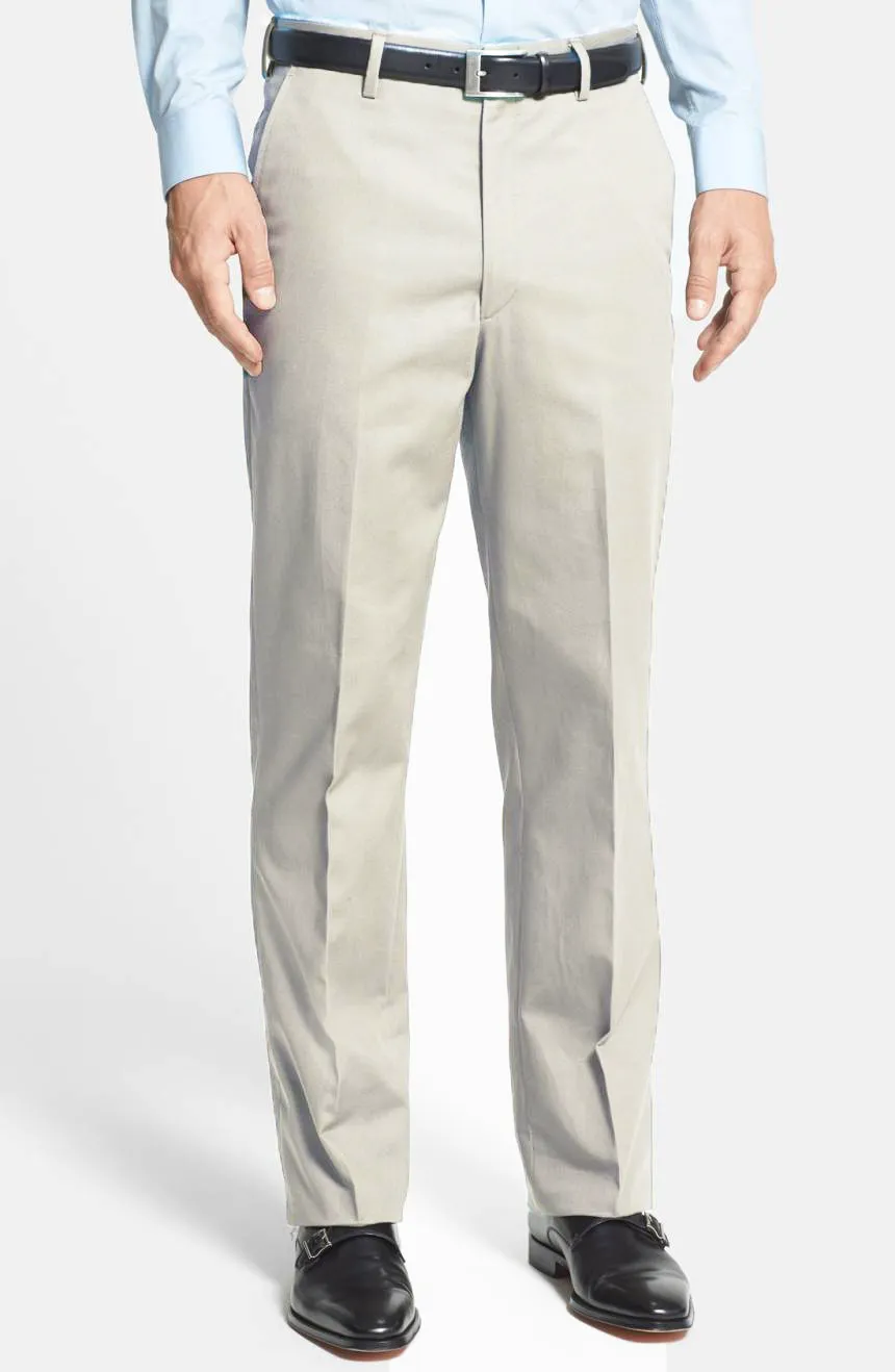 Charleston Khakis Fine Line Stretch Twill<br>Flat Front<br>Regular Rise