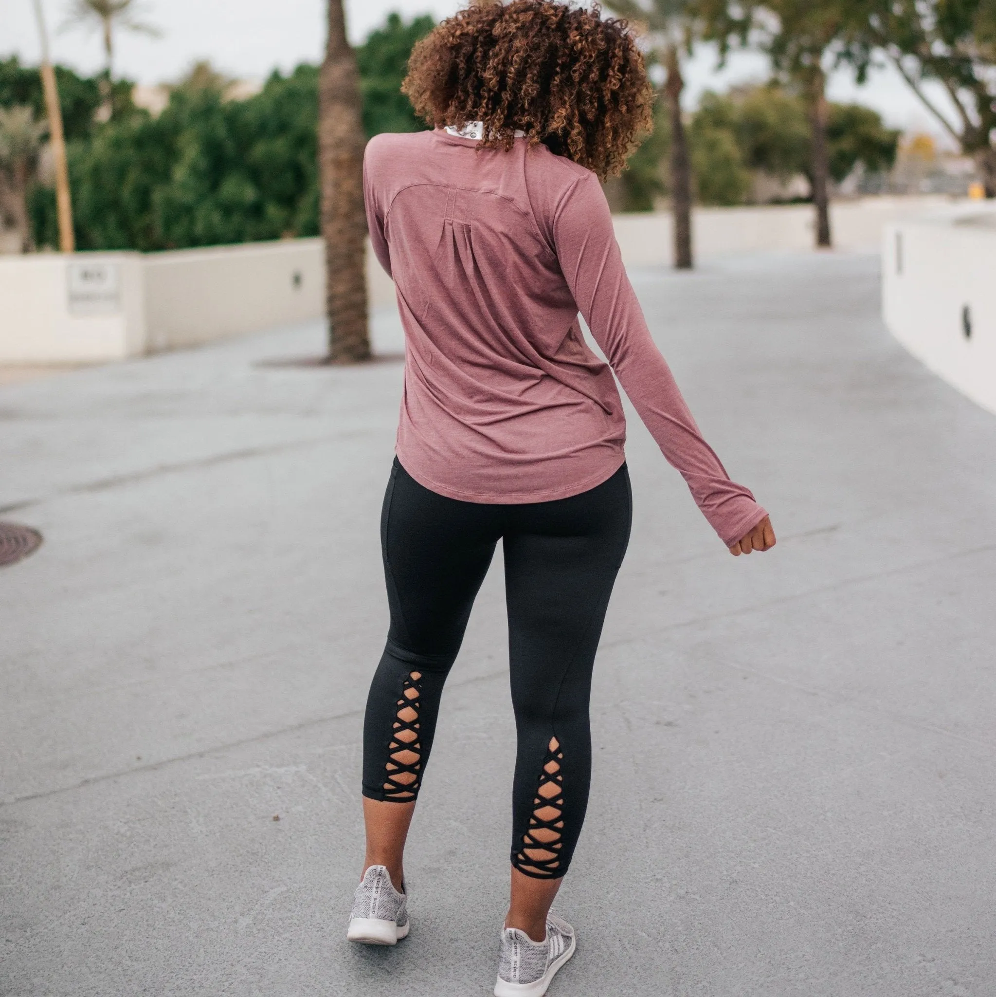 Criss Cross Tights - Black