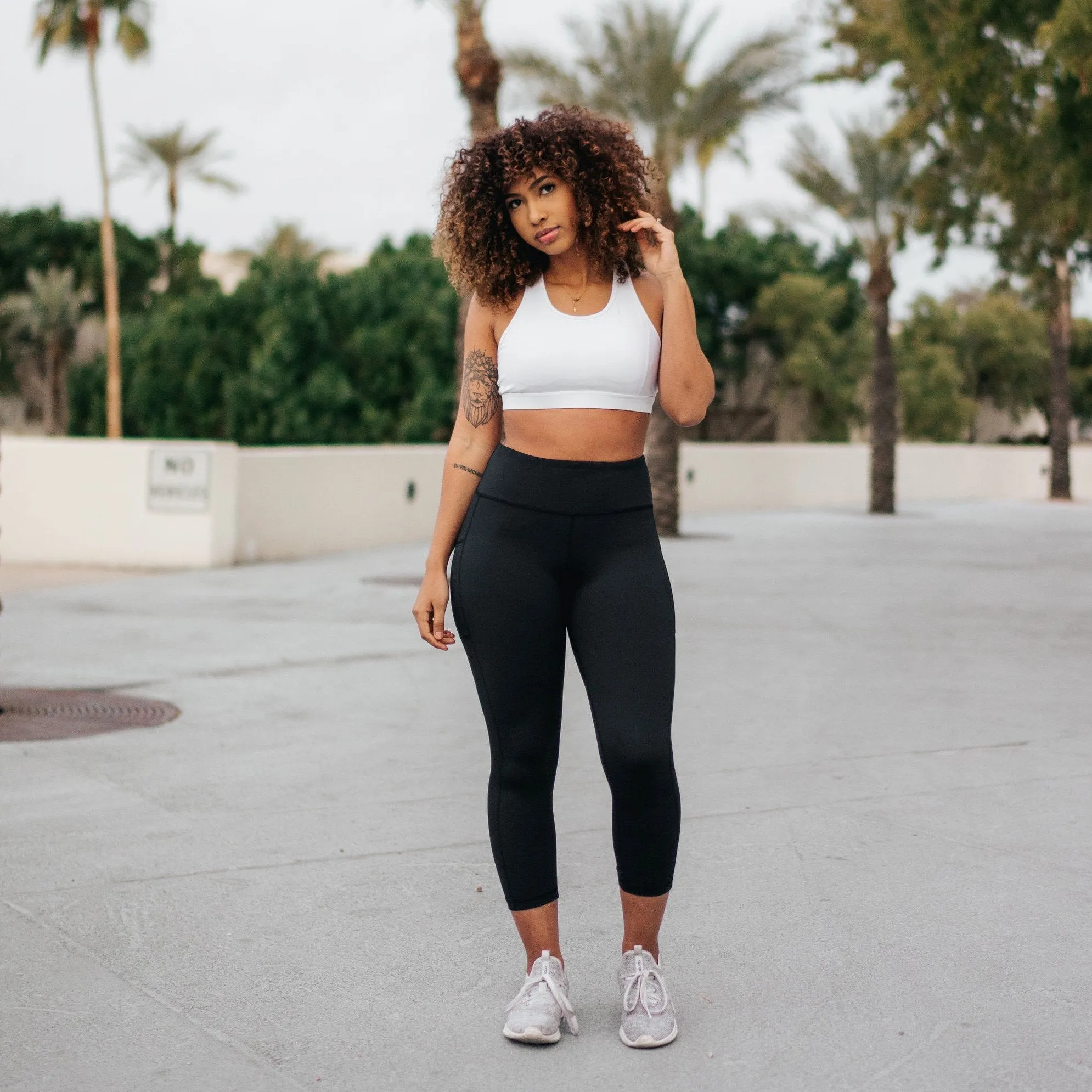 Criss Cross Tights - Black