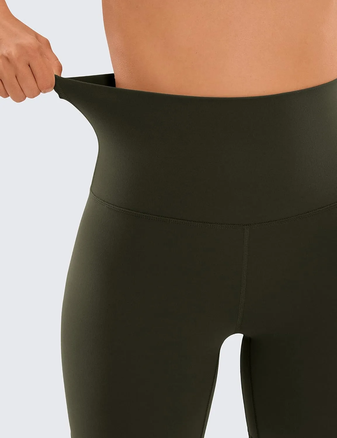 CRZ YOGA Super High Waisted Butterluxe Womens Biker Shorts 6 Inches - Buttery Soft Workout Yoga Over Belly