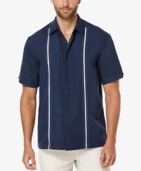 Cubavera Men's Short Sleeve Shirt with Contrast Stitching, Multi