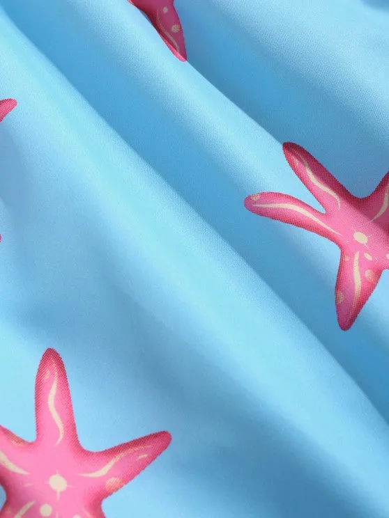 Drippy Smiley Tee And Starfish Board Shorts
