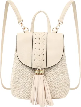 Goclothod Women Vintage Backpack Bohemian Rucksack Drawstring Shoulder Bag Casual Daypack