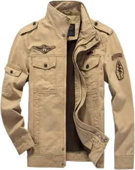 GUOYUXIAO Men Bomber Jacket Spring Autumn Cotton Army Tactics Military Coat Mens Outwear Casual Jacket Men