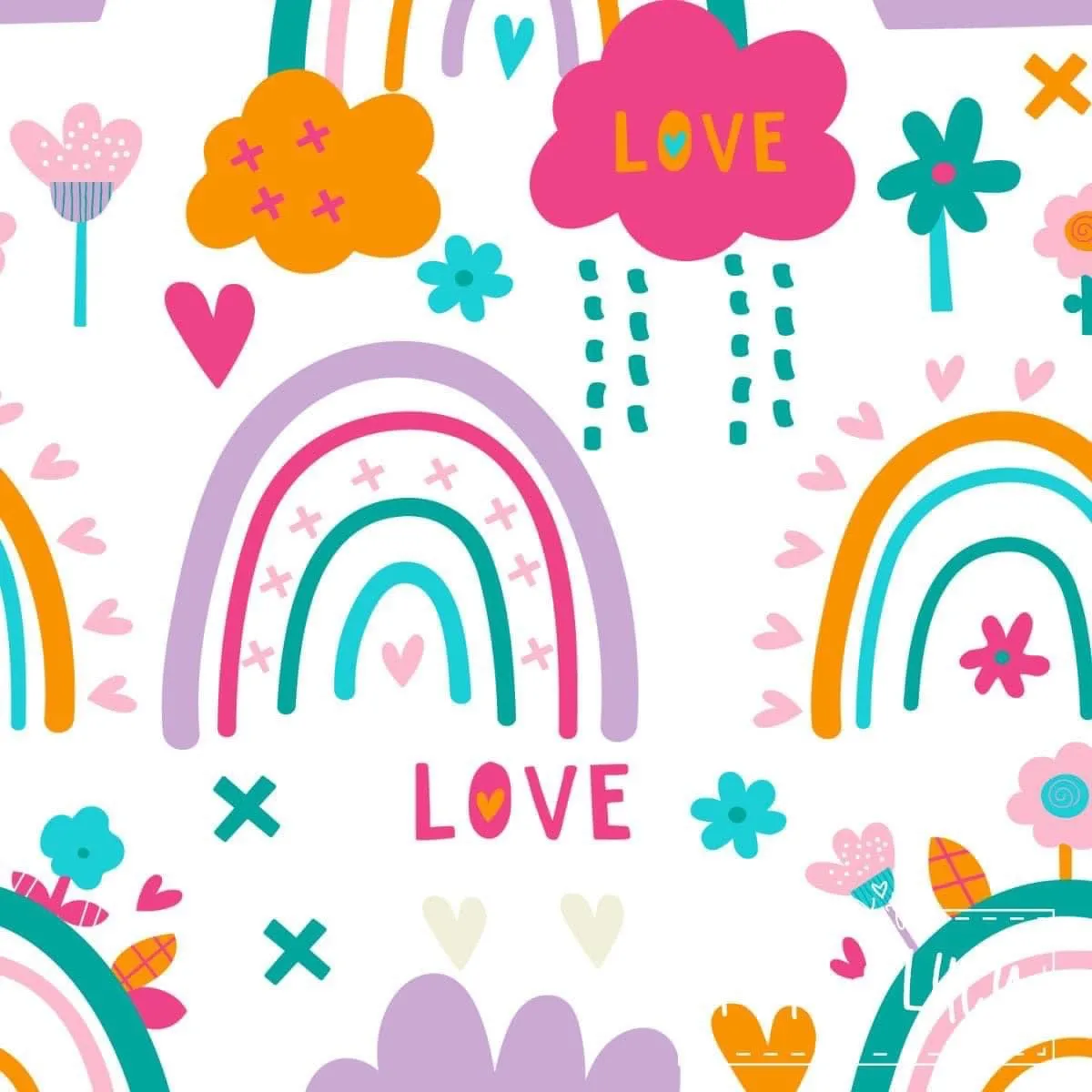 Happy Rainbows and Polka Sots Capri Set