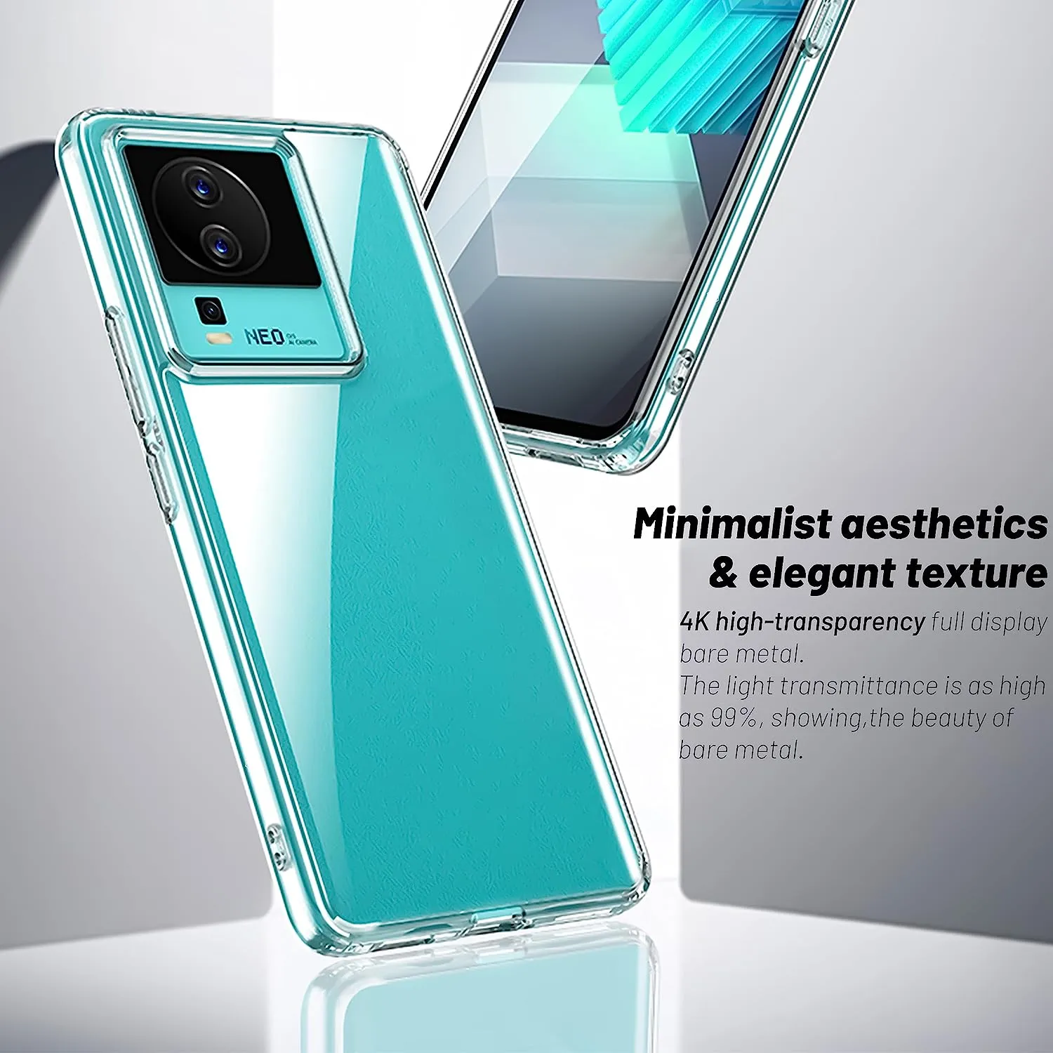 iQOO Neo 7 5G / Neo 7 Pro Back Cover Case | Hybrid - Crystal Clear