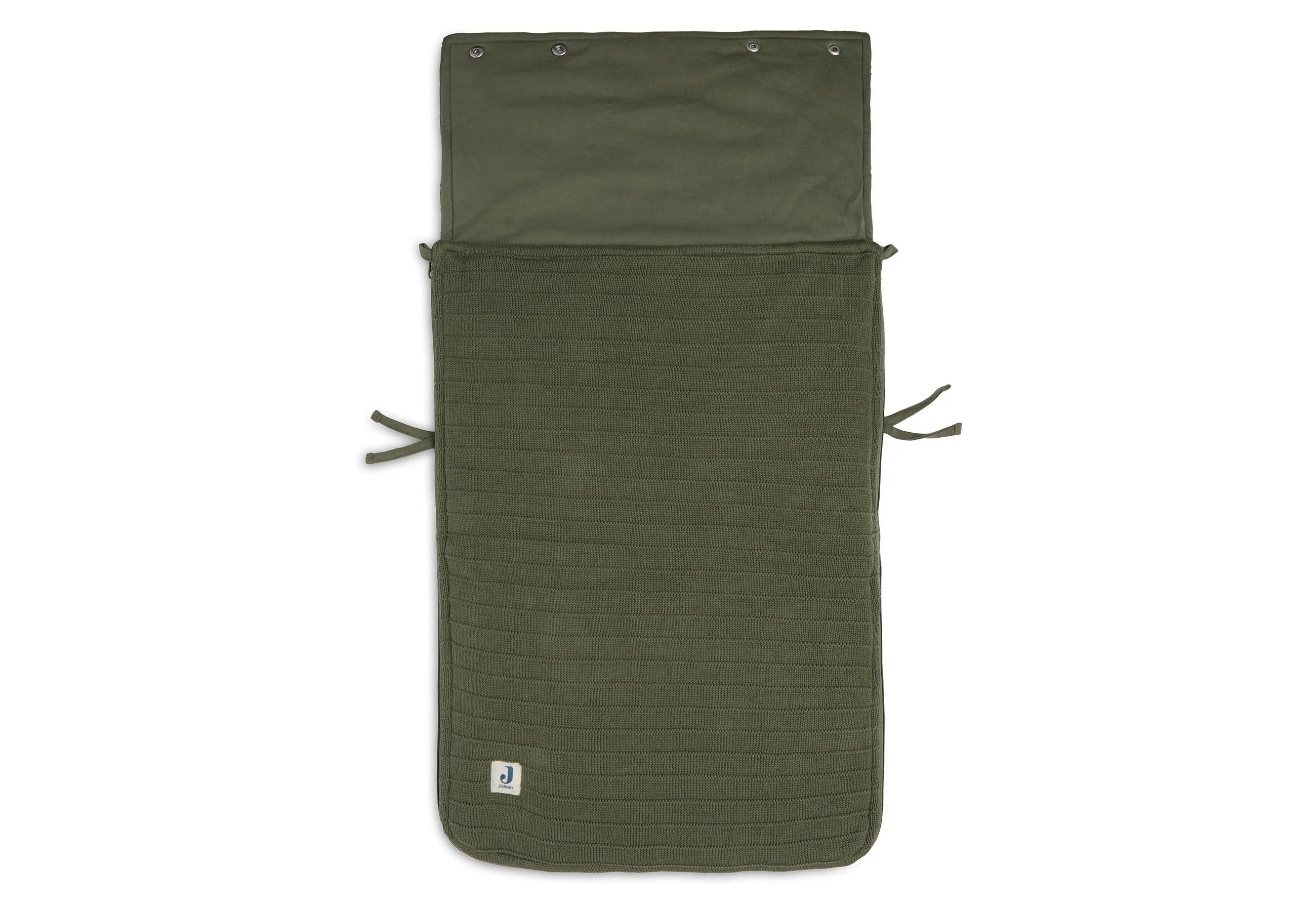 Jollein Footmuff Maxi Cosi 0  3/5 point belt | Pure Knit Leaf Green
