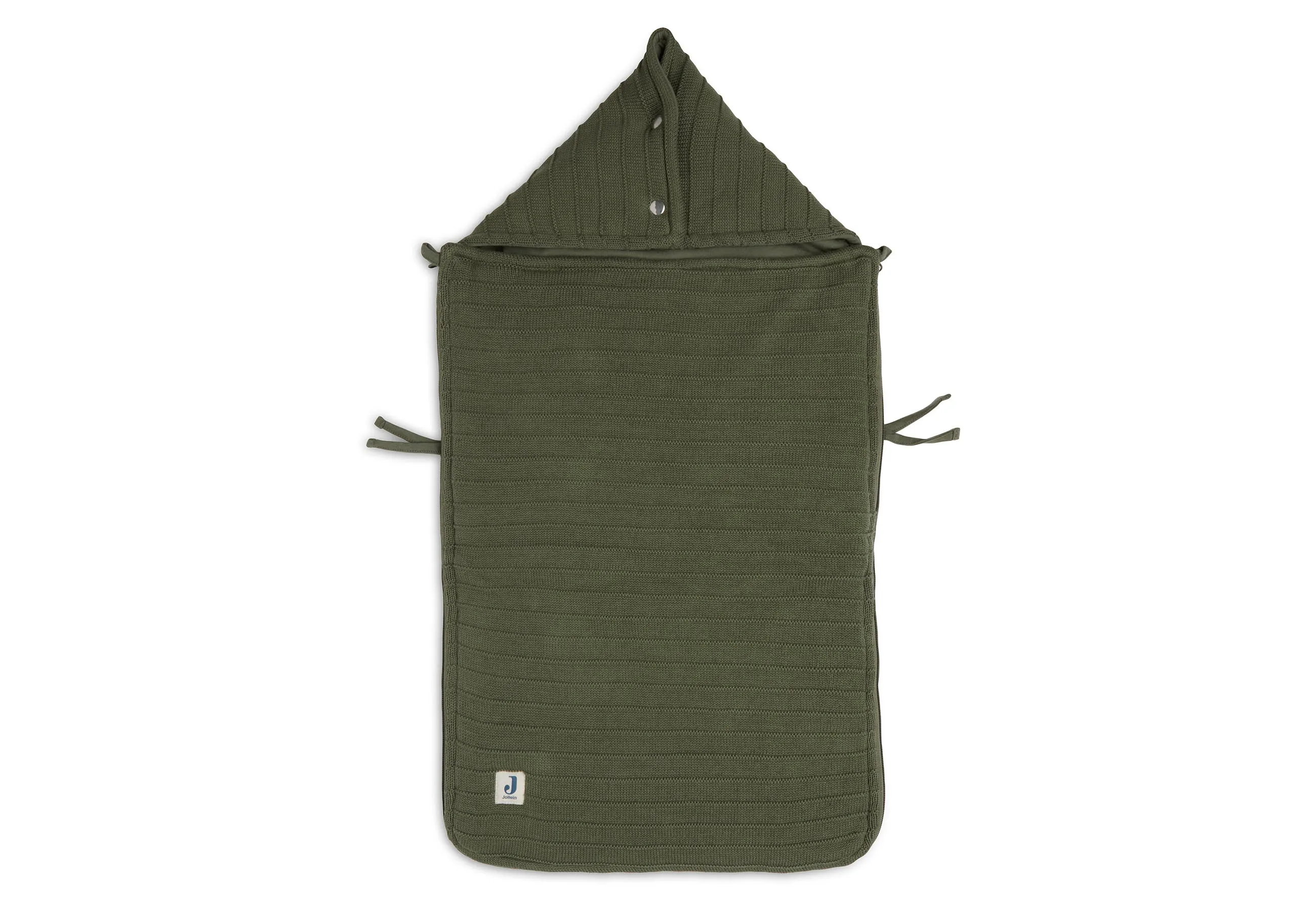 Jollein Footmuff Maxi Cosi 0  3/5 point belt | Pure Knit Leaf Green