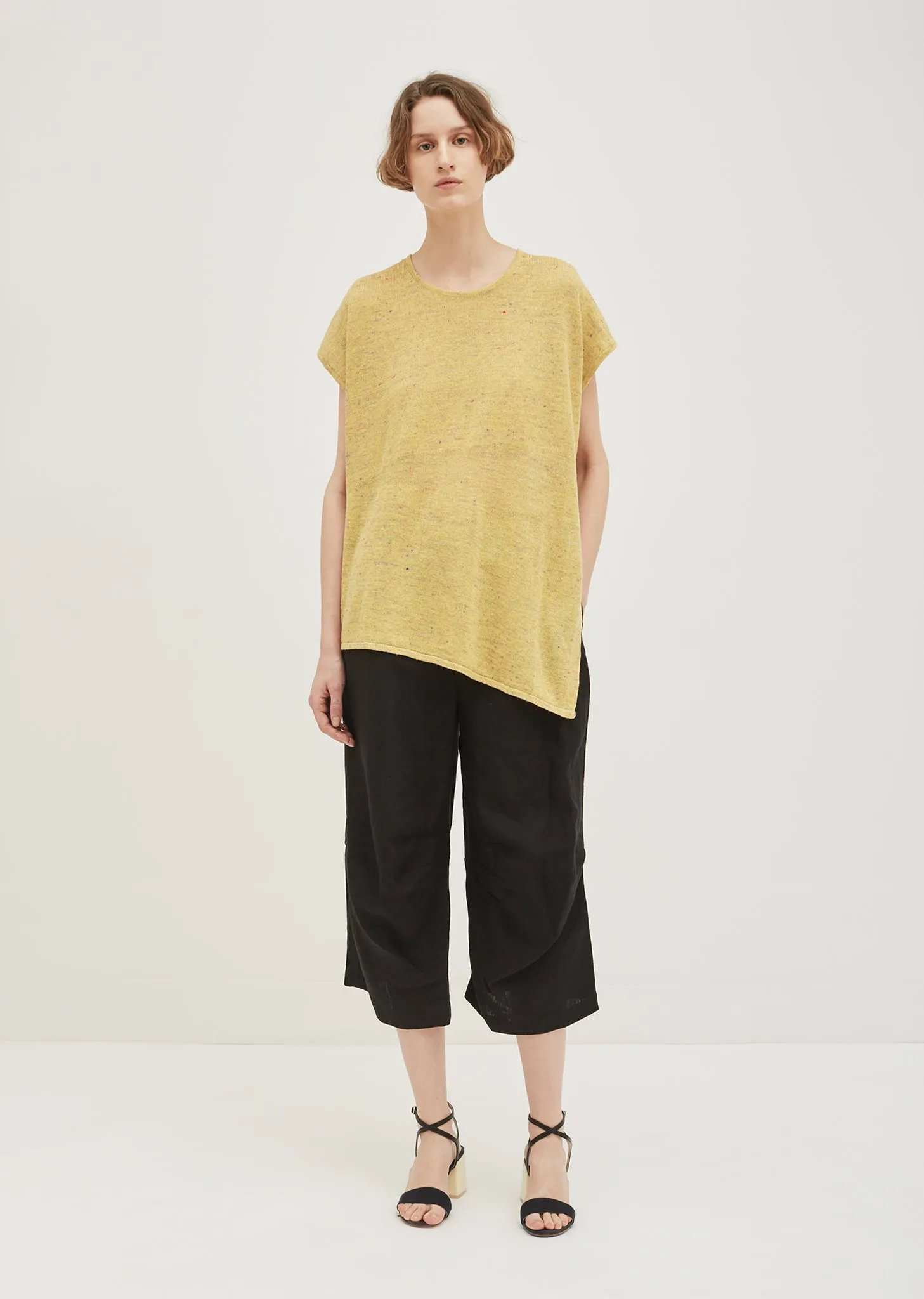 Linen Blend Melange Knit