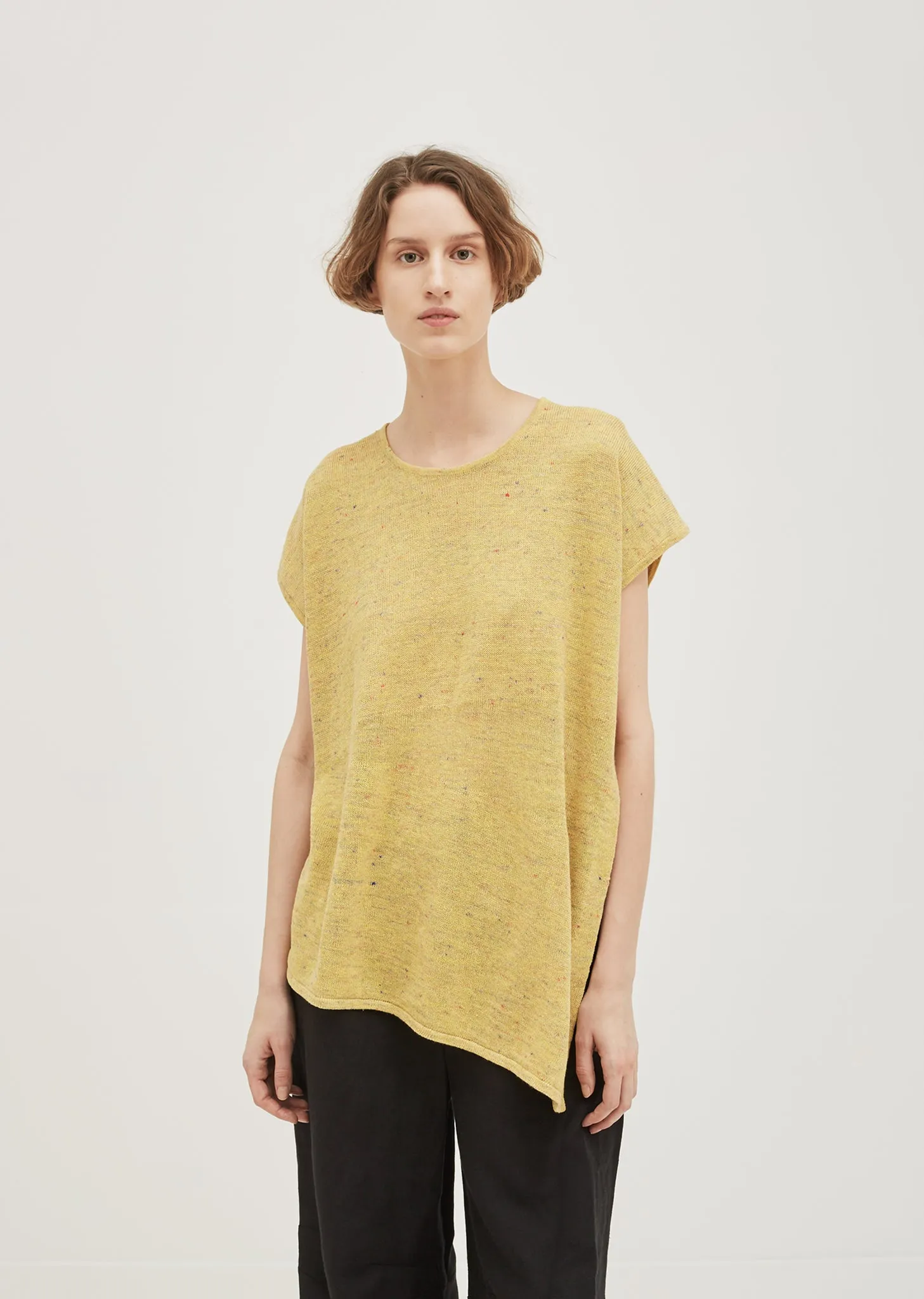 Linen Blend Melange Knit