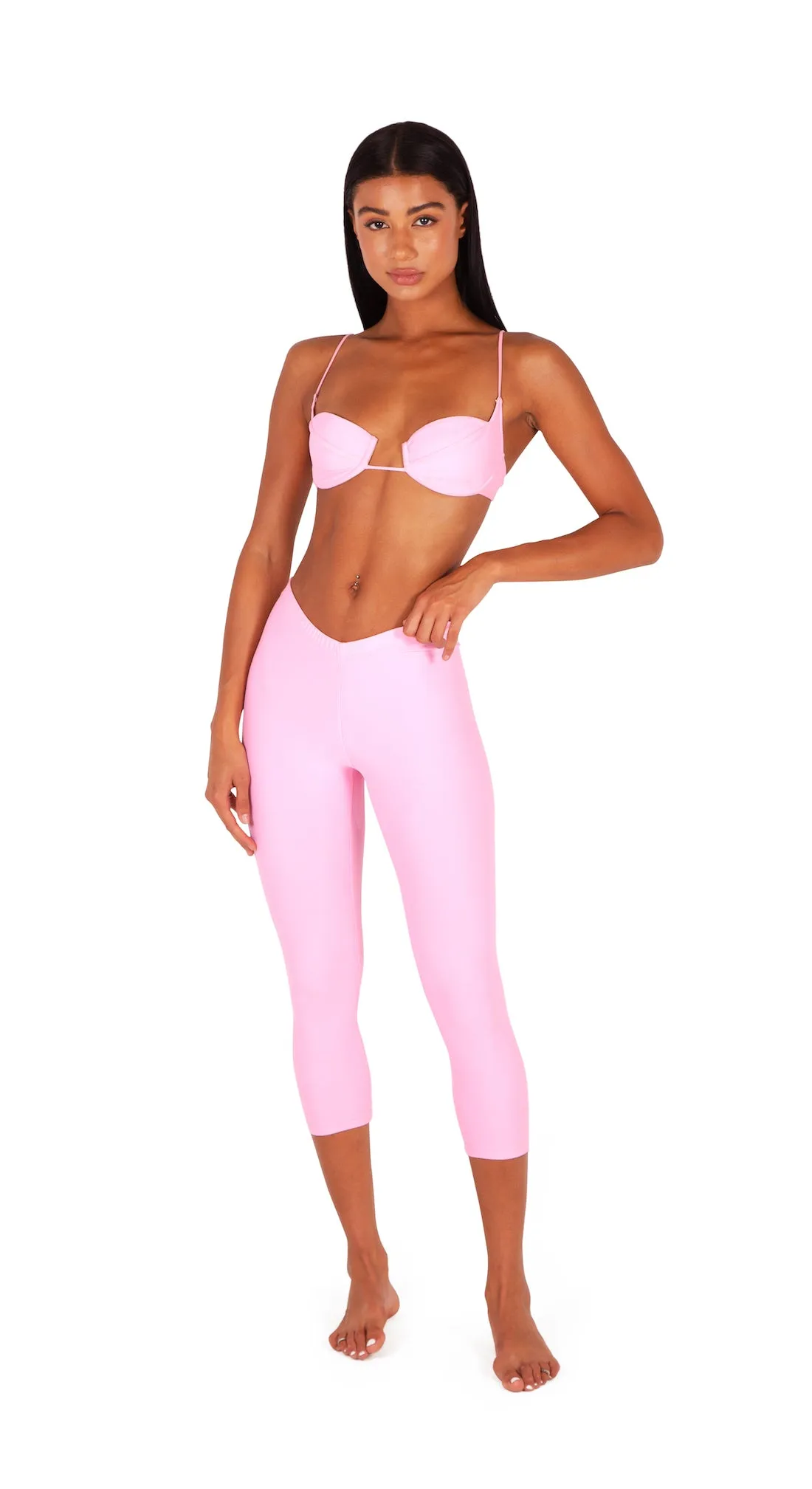 LYNN CAPRIS SWIM PANT - BABY PINK