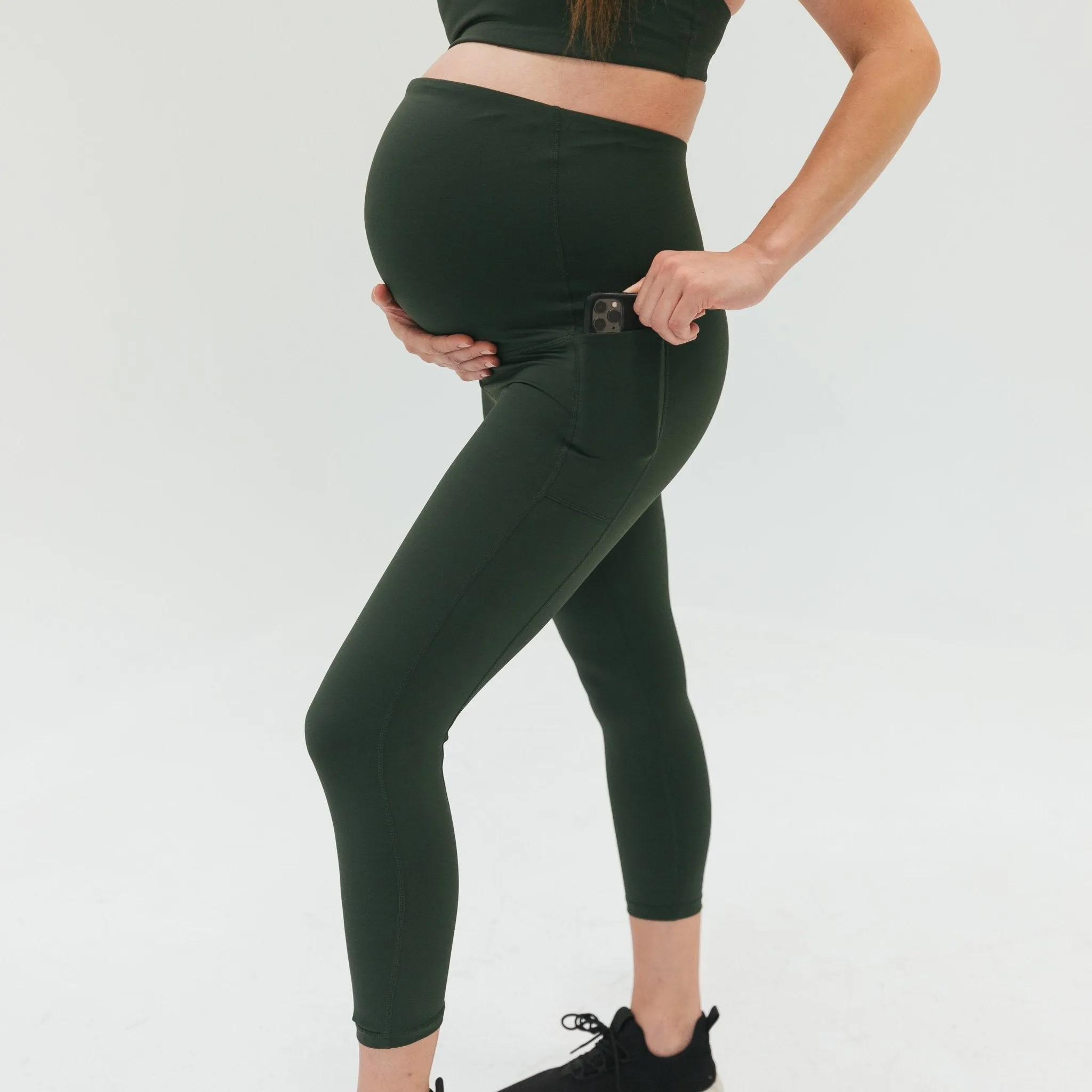 Mamacita Maternity Capris - Evergreen