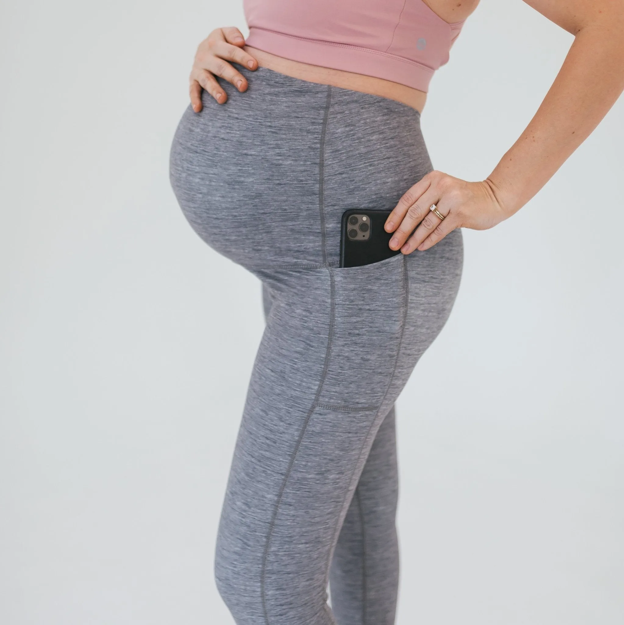 Mamacita Maternity Capris - Heathered Gray - FINAL SALE