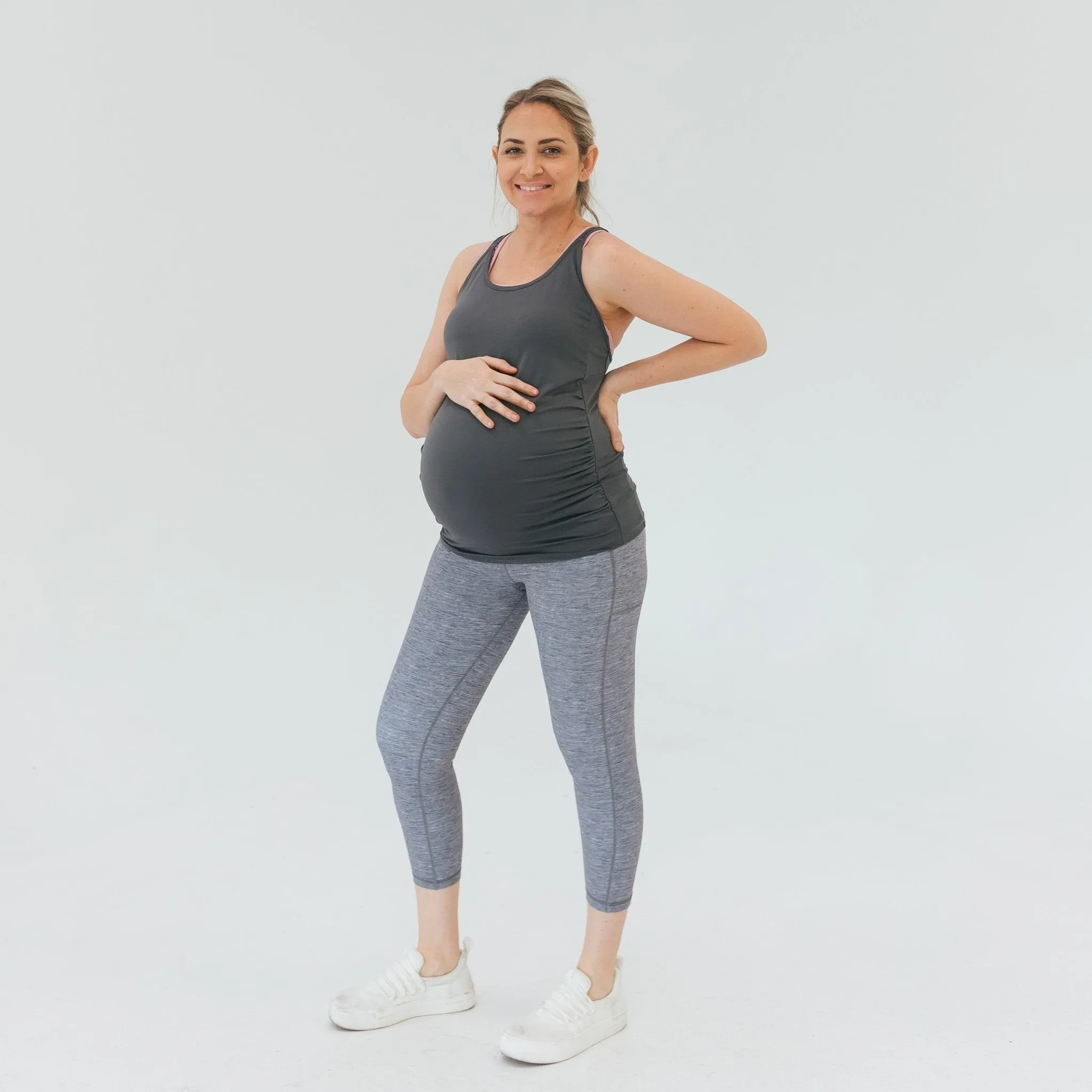 Mamacita Maternity Capris - Heathered Gray - FINAL SALE