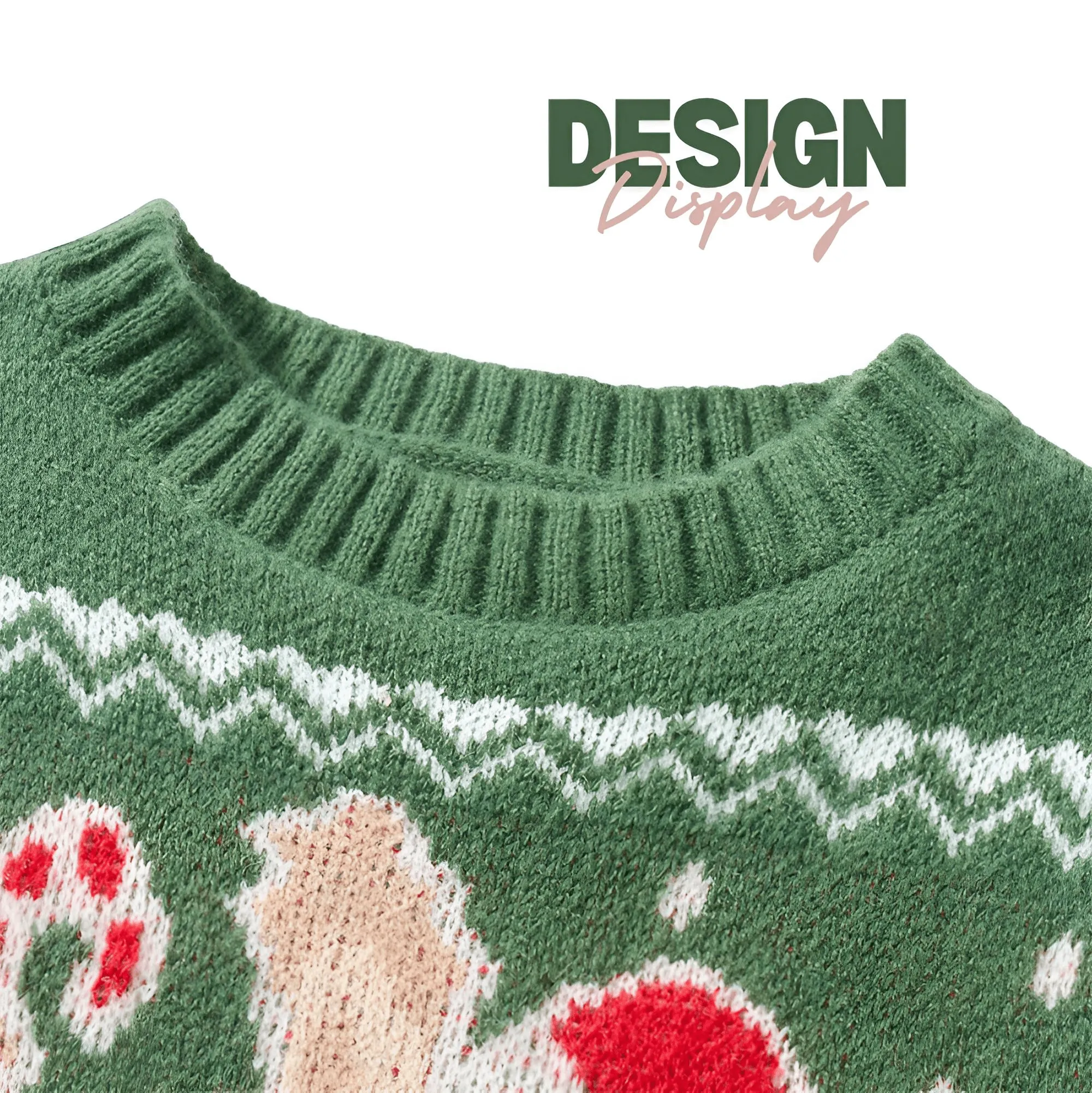 Matching Christmas Sweaters Family Adult Kids Cartoon Elk Print Round Neck Long Sleeve Pullover Winter Tops