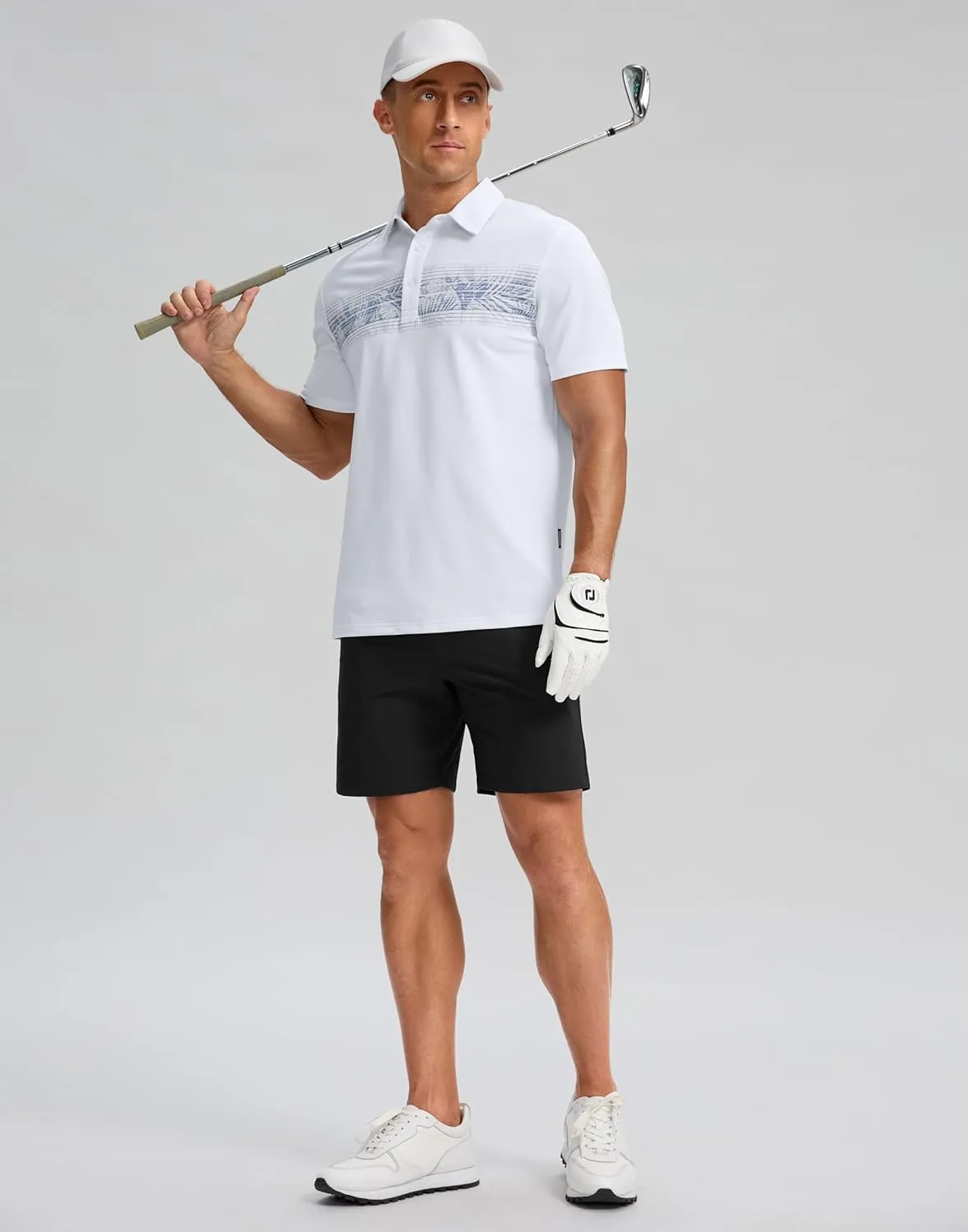 Men's Golf Shirts Dry Fit Moisture Wicking Performance Short Sleeve Collared Polo Shirts for Casual Athletic Business