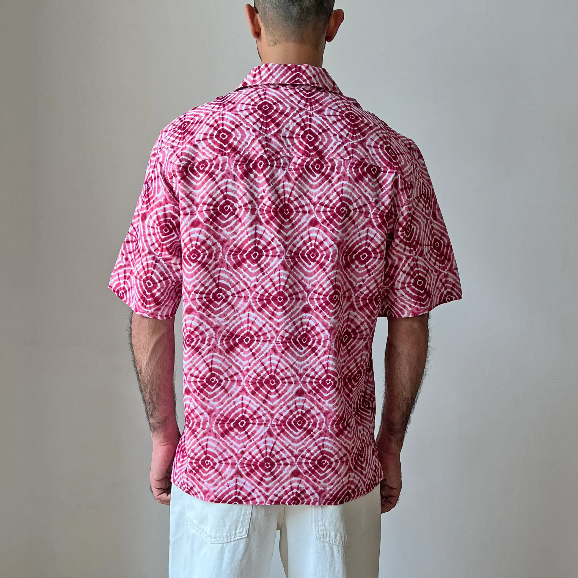 Mens Maroon Tie Dye Casual Shirt