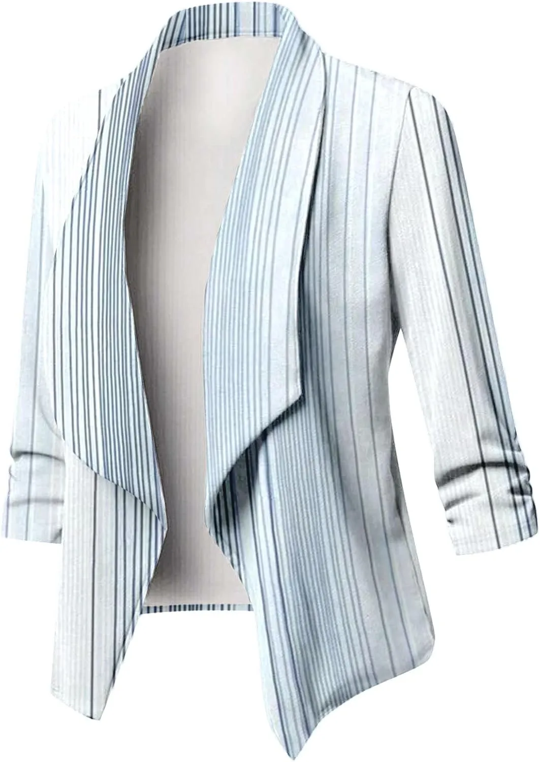 PeQAQ Casual Blazer Jacket Women Trendy Long Sleeve Open Front Work Office Blazers 2023 Lapel Button Business Jacket Coats