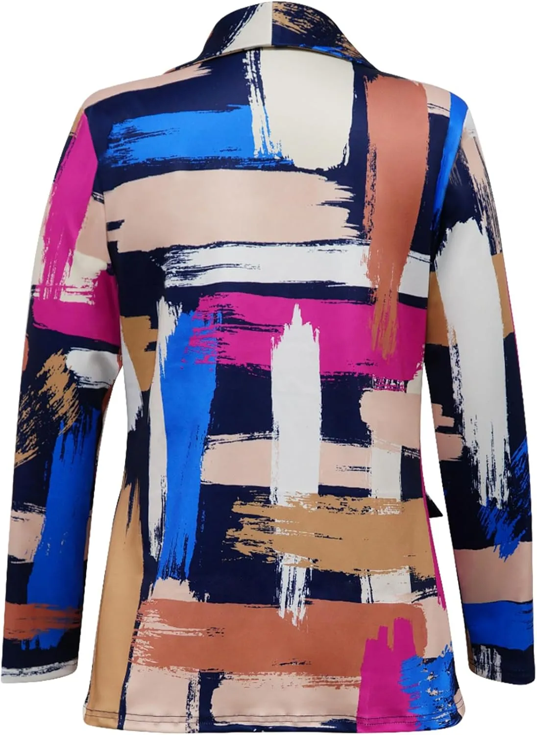 Plus Size Blazers for Curvy Women Sexy Trendy Colorful Oversize Graphic Open Front Jackets