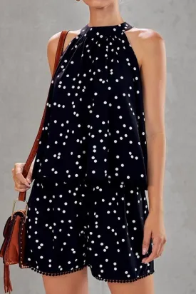 Polka-dot Loose Casual Jumpsuits