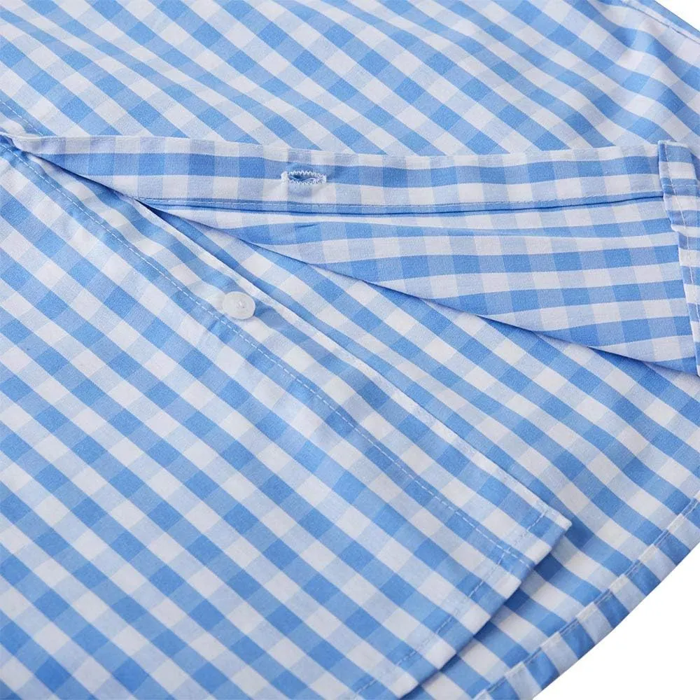 Spring&Gege Boys' Short Sleeve Dress Shirts Formal Uniform Woven Solid