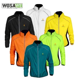 Water Repellent Cycling Jacket Reflective Jerseys Long-sleeved Hiking Running Ropa Ciclismo Wind Coat MTB Bike Clothing