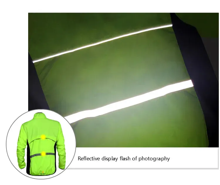 Water Repellent Cycling Jacket Reflective Jerseys Long-sleeved Hiking Running Ropa Ciclismo Wind Coat MTB Bike Clothing