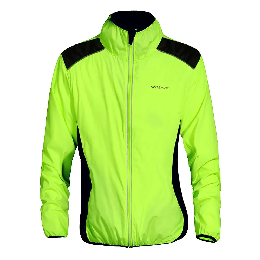 Water Repellent Cycling Jacket Reflective Jerseys Long-sleeved Hiking Running Ropa Ciclismo Wind Coat MTB Bike Clothing