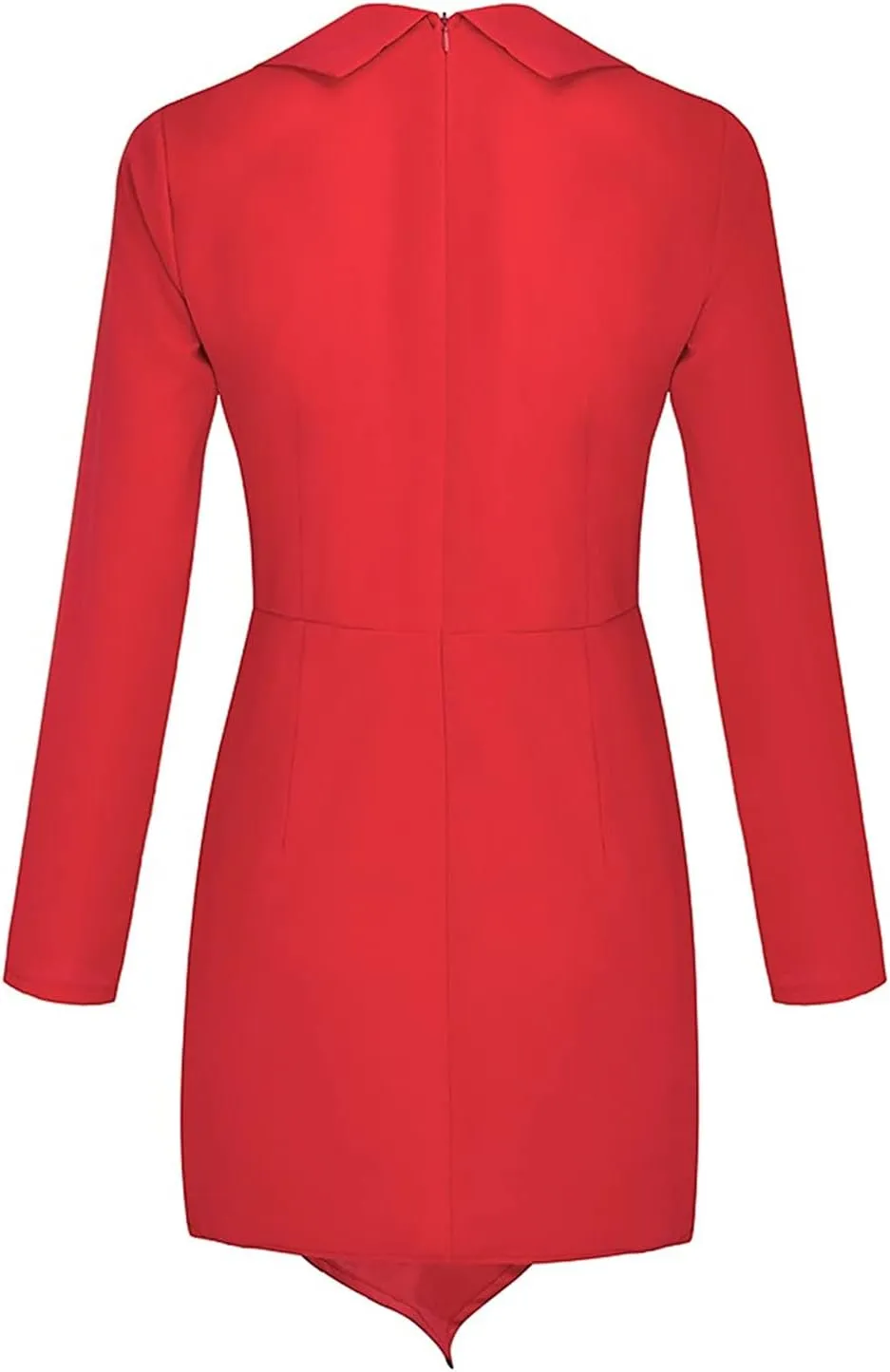 Women Suit Dress Fashion Bodycon Business Skirt Slim Hip Skirt Lapel Long Sleeve Casual Work Formal Dress Blazer